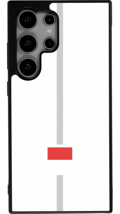 Coque Samsung Galaxy S24 Ultra - Silicone rigide noir Canton SO blanc