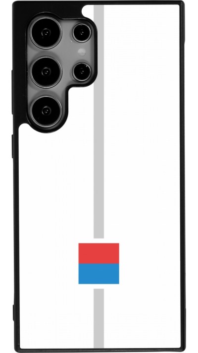 Coque Samsung Galaxy S24 Ultra - Silicone rigide noir Canton TI blanc