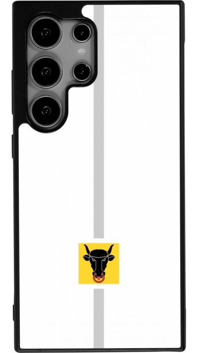 Coque Samsung Galaxy S24 Ultra - Silicone rigide noir Canton UR blanc