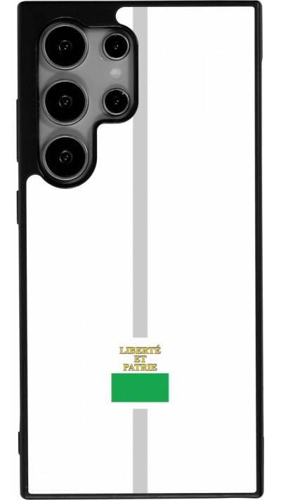 Coque Samsung Galaxy S24 Ultra - Silicone rigide noir Canton VD blanc