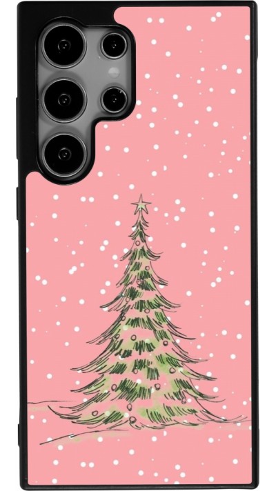 Samsung Galaxy S24 Ultra Case Hülle - Silikon schwarz Christmas 25 Pink Tree