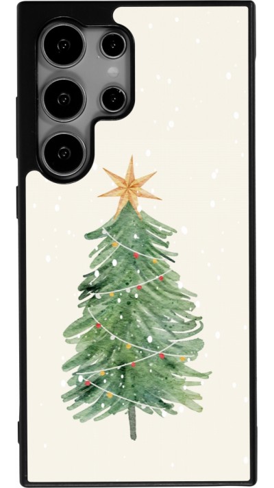 Samsung Galaxy S24 Ultra Case Hülle - Silikon schwarz Christmas 25 Sketch Tree