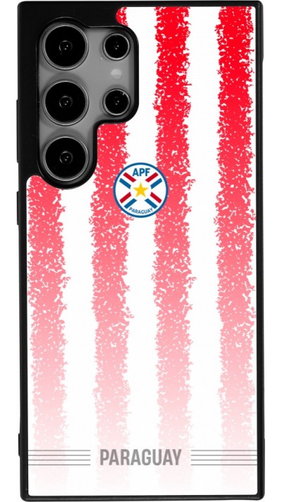Coque Samsung Galaxy S24 Ultra - Silicone rigide noir Maillot de football Paraguay 2026 personnalisable