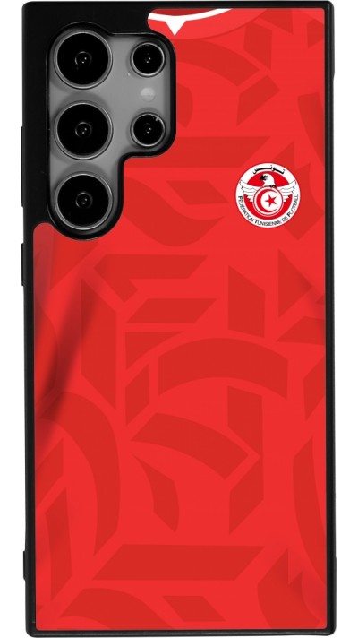 Samsung Galaxy S24 Ultra Case Hülle - Silikon schwarz Tunesien 2022 personalisierbares Fussballtrikot