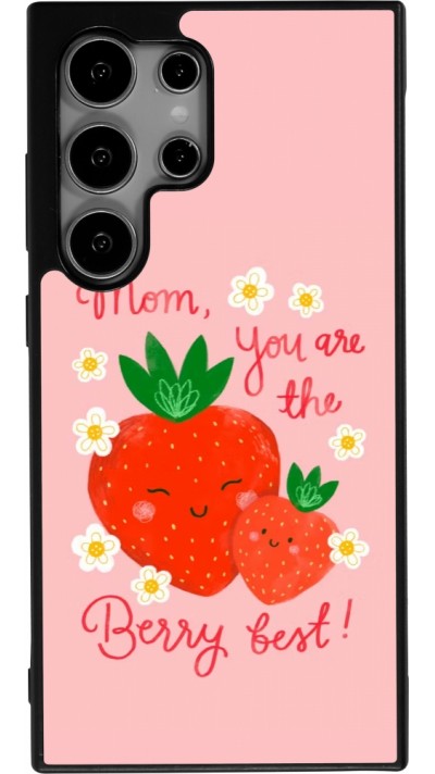 Coque Samsung Galaxy S24 Ultra - Silicone rigide noir Mom 2026 Berry best
