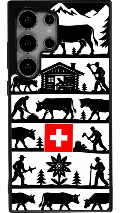 Coque Samsung Galaxy S24 Ultra - Silicone rigide noir Poya Suisse 1