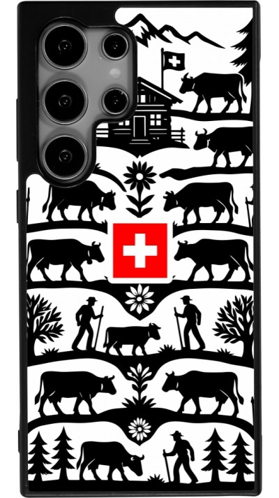 Coque Samsung Galaxy S24 Ultra - Silicone rigide noir Poya Suisse 3