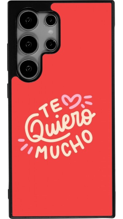 Coque Samsung Galaxy S24 Ultra - Silicone rigide noir Saint Valentines Day 26 Te quiero mucho