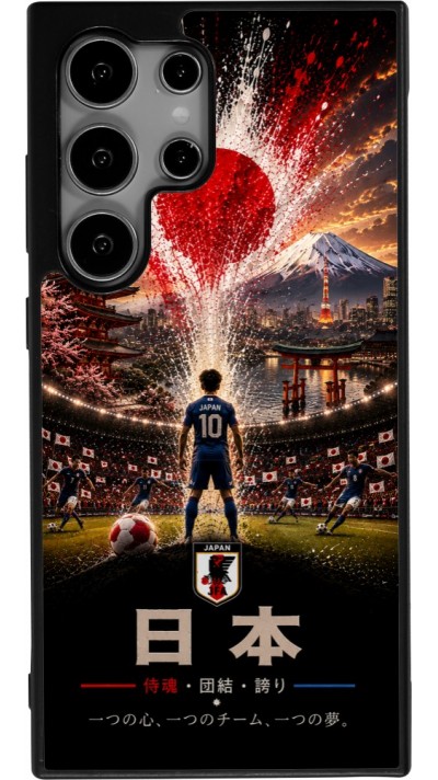 Coque Samsung Galaxy S24 Ultra - Silicone rigide noir Football Japon splash 2026