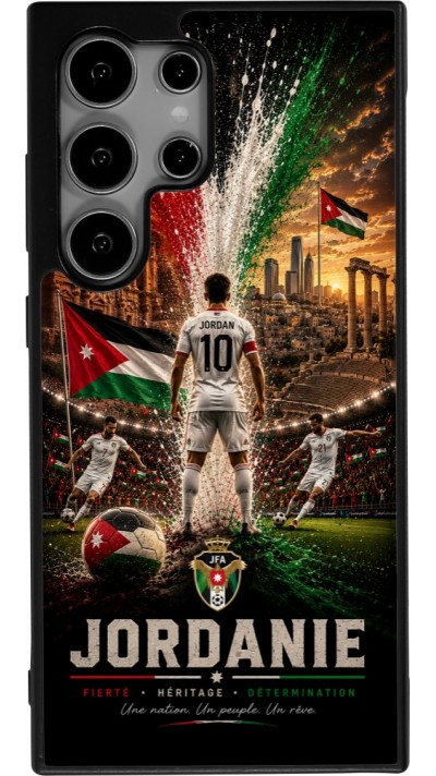 Coque Samsung Galaxy S24 Ultra - Silicone rigide noir Football Jordanie splash 2026