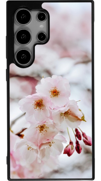 Samsung Galaxy S24 Ultra Case Hülle - Silikon schwarz Cherry tree Spring 2026