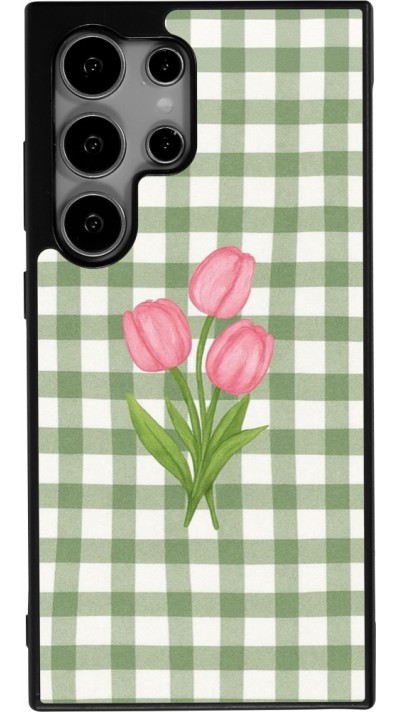 Samsung Galaxy S24 Ultra Case Hülle - Silikon schwarz Green vichy tulips Spring 2026