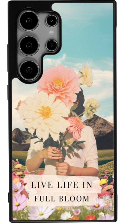 Samsung Galaxy S24 Ultra Case Hülle - Silikon schwarz Live life in full moon Spring 2026