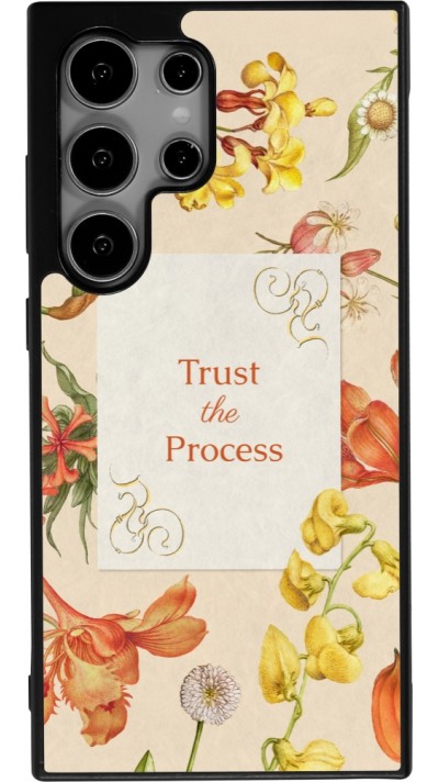 Samsung Galaxy S24 Ultra Case Hülle - Silikon schwarz Trust the process Spring 2026