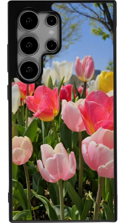 Samsung Galaxy S24 Ultra Case Hülle - Silikon schwarz Tulips Spring 2026