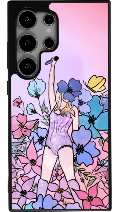 Coque Samsung Galaxy S24 Ultra - Silicone rigide noir Taylor Swift Sketch - Pink