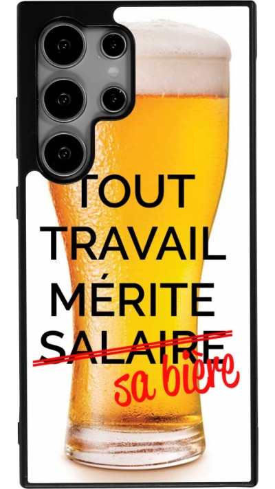 Samsung Galaxy S24 Ultra Case Hülle - Silikon schwarz Tout travail mérite sa bière