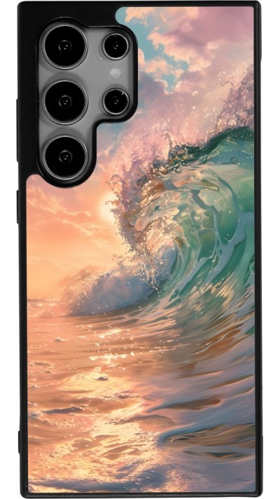 Samsung Galaxy S24 Ultra Case Hülle - Silikon schwarz Wave Sunset
