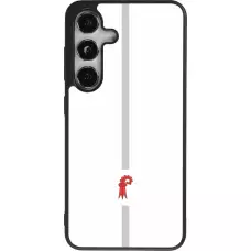 Coque Samsung Galaxy S25 - Silicone rigide noir Canton BL blanc