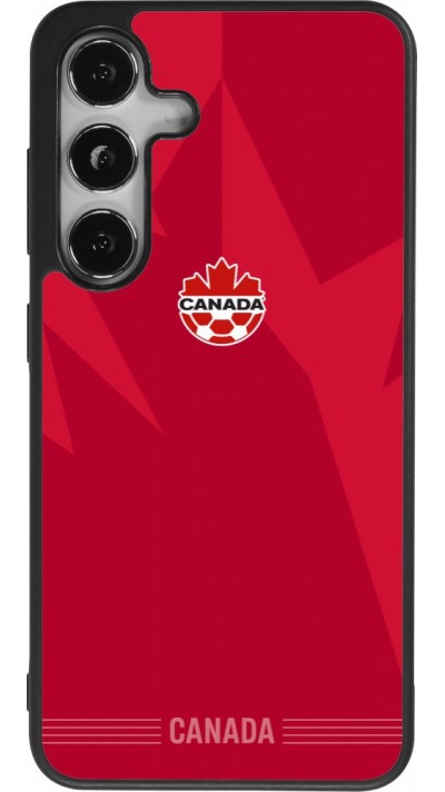 Coque Samsung Galaxy S25 - Silicone rigide noir Maillot de football Canada 2026 personnalisable