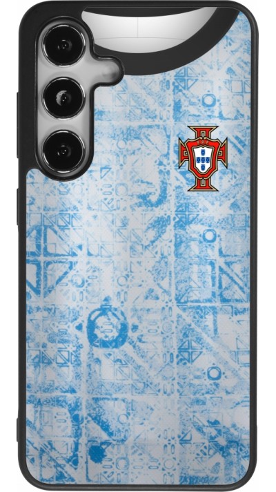 Samsung Galaxy S25 Case Hülle - Silikon schwarz Portugal Away personalisierbares Fussballtrikot