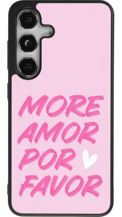 Samsung Galaxy S25 Case Hülle - Silikon schwarz More amor porfavor Samsung Galaxy S25 Case Hülle - Silikon schwarz More amor porfavor
