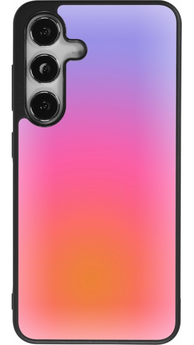 Samsung Galaxy S25 Case Hülle - Silikon schwarz Orange Pink Blue Gradient