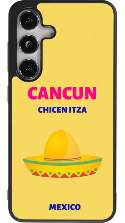 Samsung Galaxy S25 Case Hülle - Silikon schwarz Pop Summer Destination Cancun