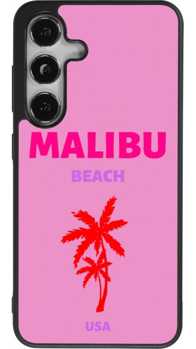 Samsung Galaxy S25 Case Hülle - Silikon schwarz Pop Summer Destination Malibu