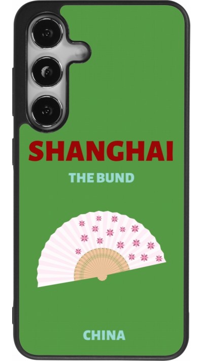 Samsung Galaxy S25 Case Hülle - Silikon schwarz Pop Summer Destination Shanghai