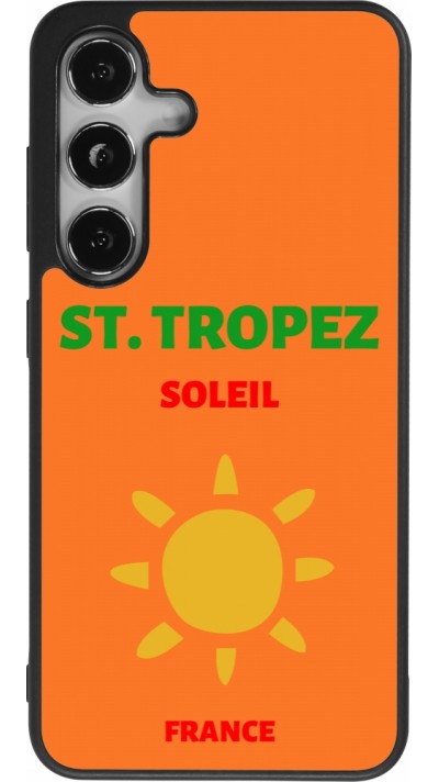 Samsung Galaxy S25 Case Hülle - Silikon schwarz Pop Summer Destination St-Tropez