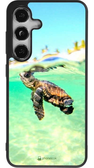 Samsung Galaxy S25 Case Hülle - Silikon schwarz Turtle Underwater