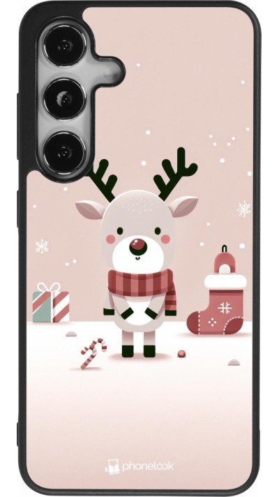 Samsung Galaxy S25 Case Hülle - Silikon schwarz Weihnachten 2023 Choupinette Rentier