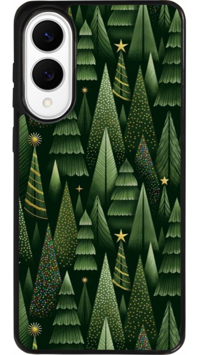 Samsung Galaxy S25 Edge Case Hülle - Silikon schwarz Christmas 25 Pattern Xmas Tree