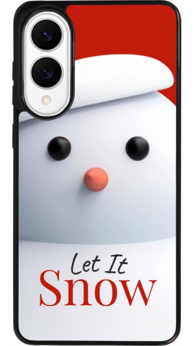 Samsung Galaxy S25 Edge Case Hülle - Silikon schwarz Christmas 25 Xmas Snowman