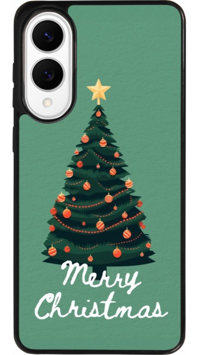 Samsung Galaxy S25 Edge Case Hülle - Silikon schwarz Christmas 25 Xmas Tree