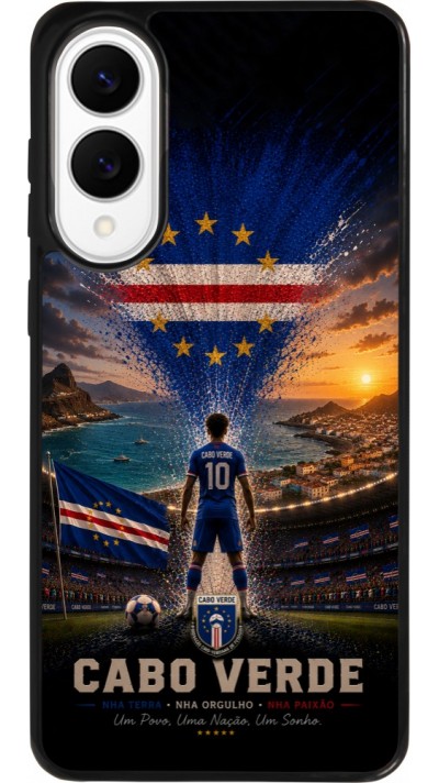 Samsung Galaxy S25 Edge Case Hülle - Silikon schwarz Fussball Kap Verde splash 2026