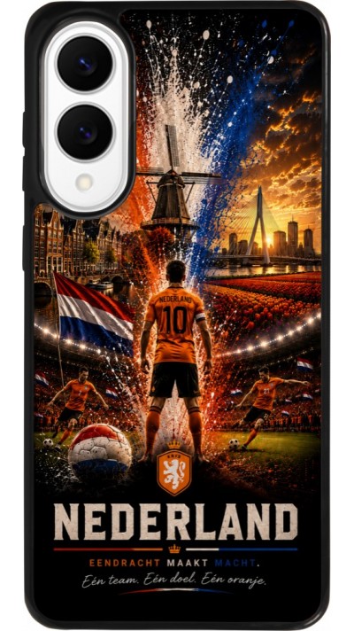 Samsung Galaxy S25 Edge Case Hülle - Silikon schwarz Fussball Niederlande splash 2026