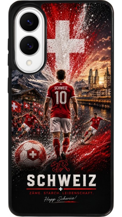 Samsung Galaxy S25 Edge Case Hülle - Silikon schwarz Fussball Schweiz splash 2026