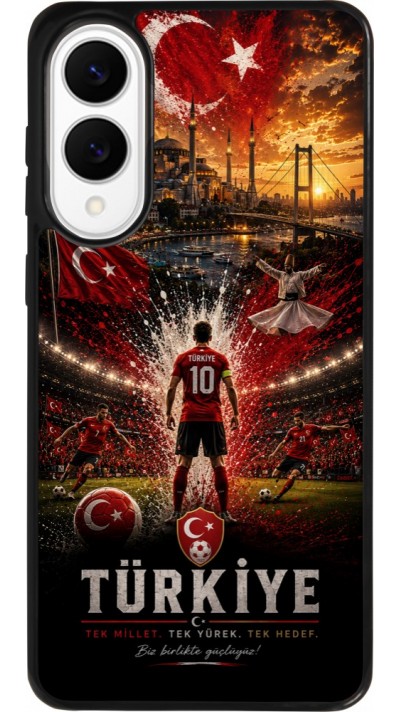 Samsung Galaxy S25 Edge Case Hülle - Silikon schwarz Fussball Türkei splash 2026