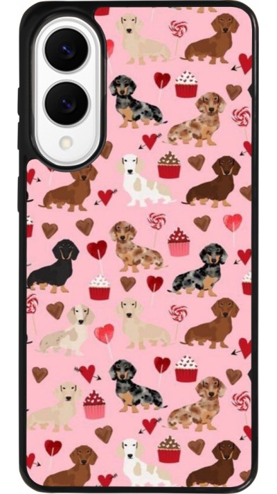 Samsung Galaxy S25 Edge Case Hülle - Silikon schwarz Valentine 2024 puppy love Samsung Galaxy S25 Edge Case Hülle - Silikon schwarz Valentine 2024 puppy love