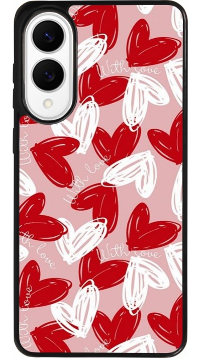 Samsung Galaxy S25 Edge Case Hülle - Silikon schwarz Valentine 2024 with love heart Samsung Galaxy S25 Edge Case Hülle - Silikon schwarz Valentine 2024 with love heart