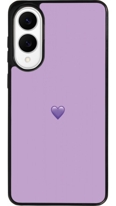 Samsung Galaxy S25 Edge Case Hülle - Silikon schwarz Valentine 2023 purpule single heart Samsung Galaxy S25 Edge Case Hülle - Silikon schwarz Valentine 2023 purpule single heart