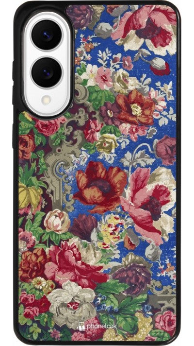 Samsung Galaxy S25 Edge Case Hülle - Silikon schwarz Vintage Art Flowers Samsung Galaxy S25 Edge Case Hülle - Silikon schwarz Vintage Art Flowers