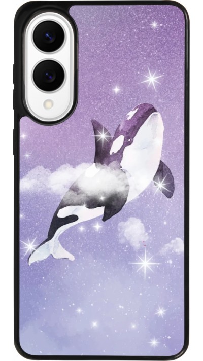 Samsung Galaxy S25 Edge Case Hülle - Silikon schwarz Whale in sparking stars Samsung Galaxy S25 Edge Case Hülle - Silikon schwarz Whale in sparking stars