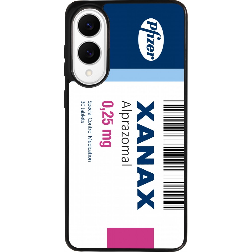 Coque Samsung Galaxy S25 Edge - Silicone rigide noir Xanax Alprazolam 2025