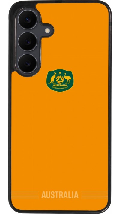 Coque Samsung Galaxy S25 FE - Silicone rigide noir Maillot de football Australie 2026 personnalisable