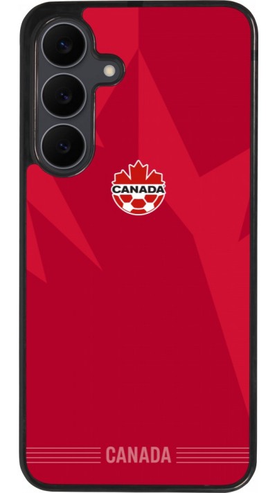 Coque Samsung Galaxy S25 FE - Silicone rigide noir Maillot de football Canada 2026 personnalisable