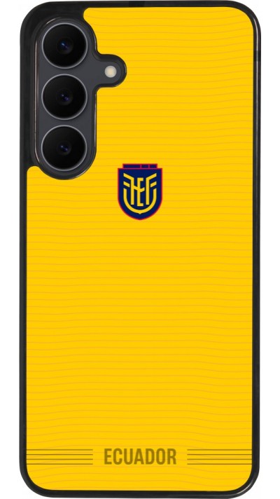Coque Samsung Galaxy S25 FE - Silicone rigide noir Maillot de football Équateur 2026 personnalisable