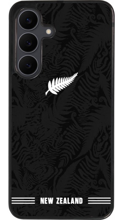 Coque Samsung Galaxy S25 FE - Silicone rigide noir Maillot de football Nouvelle-Zélande 2026 personnalisable